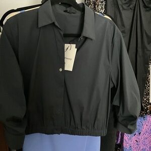 Theory Cropped Shirt in Good Cotton - Medium NWT
